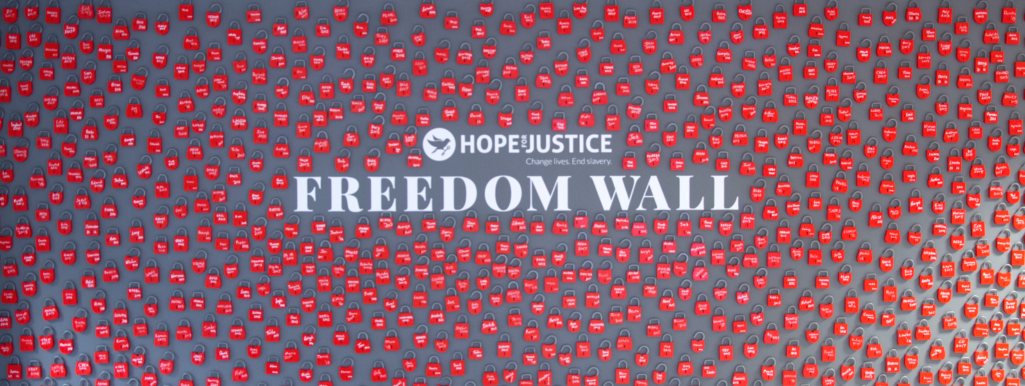 Hope for Justice Freedom Wall 